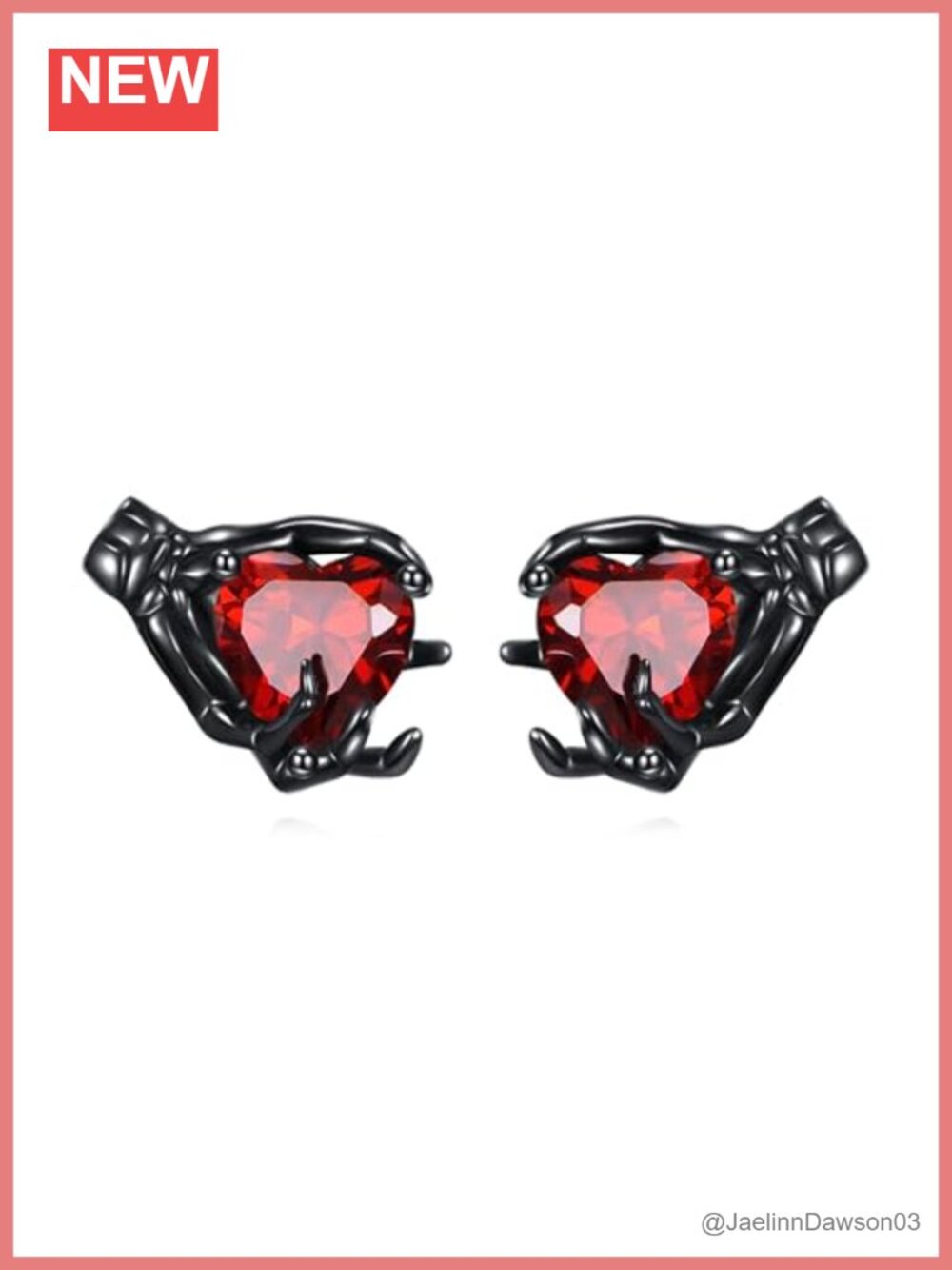 Skeleton Hand Stud Earrings 925 Sterling Silver Gothic Halloween Jewelry